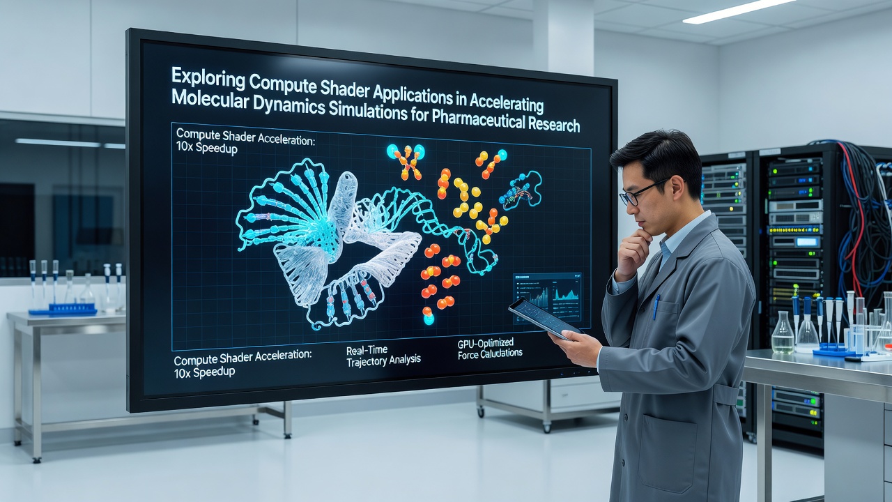 Molecular dynamics trajectory visualization accelerated by compute shader kernels on GPU hardware
