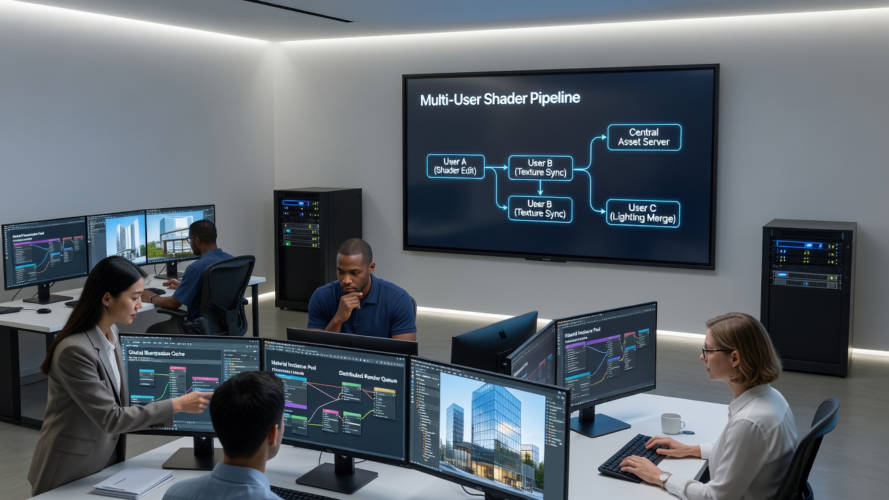 Resource Distribution Methods in Multi-User Shader Editing Environments for Architectural Visualization Teams